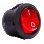 Перемикач клавішний круглий 20 мм 3 контакти червоний з підсвіткою 6 А (s2040001) E.NEXT