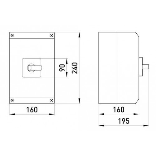 Пакетний перемикач в корпусі 3 полюси 100 А (1-0-2) IP65 (i0360007) E.NEXT