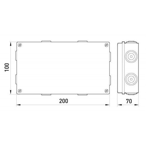 Розподільча коробка ПВХ 200х100х70 мм IP55 (p016005) E.NEXT