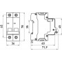 Модульний автоматичний вимикач 2 полюси 16 А характеристика C 6 кА серія STAND (s002117) E.NEXT