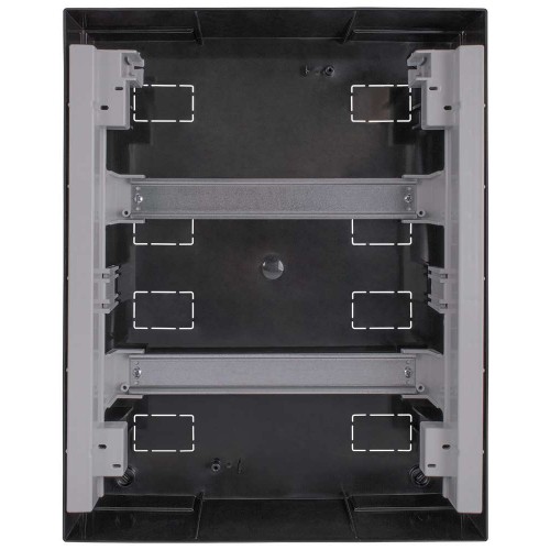Корпус пластиковий на 24 модулів навісний чорний з непрозорими дверцятами 330х420х105 мм IP40 (CP32924B) E.NEXT