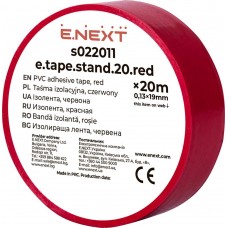 Ізолента із ПВХ червона 20 м (s022011) E.NEXT