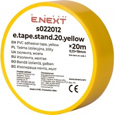 Ізолента із ПВХ жовта 20 м (s022012) E.NEXT