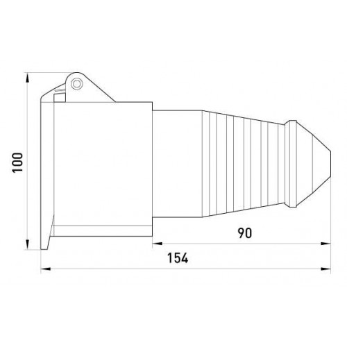 Силова розетка переносна 3-фазна 5 контактна 380 В 32 А IP44 (225) (p012021) E.NEXT