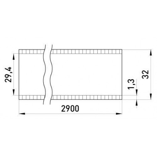 Труба ПВХ тонкостінна 32х1,3х2900 мм білого кольору (s1035104) E.NEXT