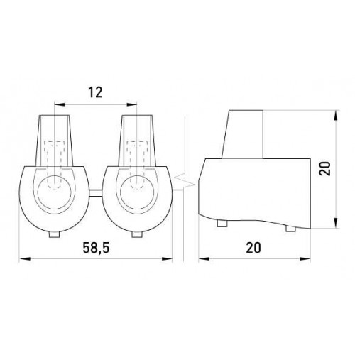 Кінцевий клемник подільний 5 шт 4 мм2 (s2039001) E.NEXT