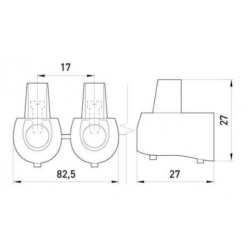 Кінцевий клемник подільний 5 шт 10 мм2 (s2039003) E.NEXT