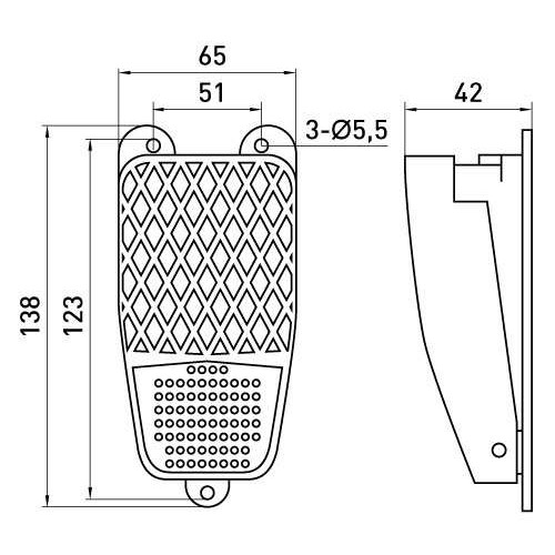 Вимикач ножний педального типу металевий (p0810152) E.NEXT
