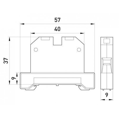Набірна клемна колодка заземлення на DIN-рейку для провідників 0,2-6 мм2 серія PRO (p050003) E.NEXT