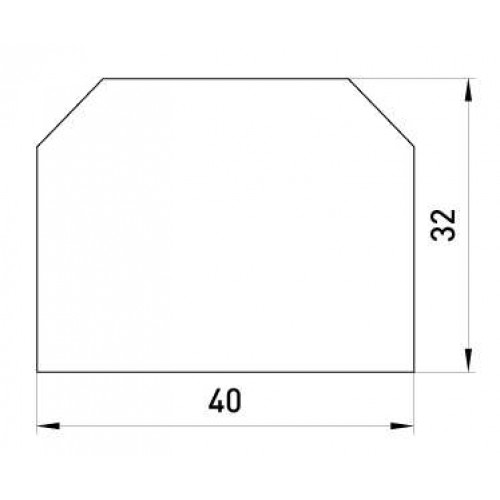 Роздільник для набірних клемних колодок на DIN-рейку для з’єднання провідників 2,5 мм2 сіра серія PRO (p051001) E.NEXT