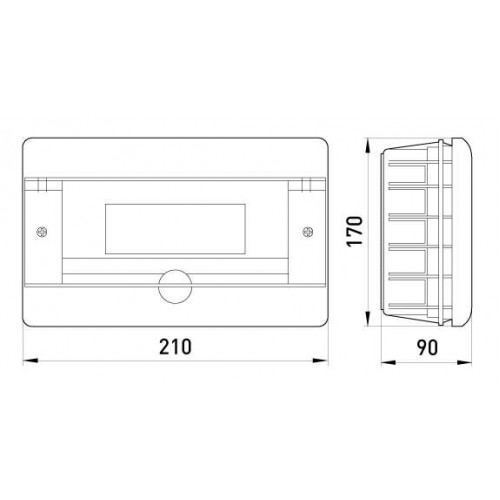 Корпус пластиковий на 8 модулів вбудований 210х170х90 мм IP40 (CBA908) E.NEXT