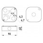 Коробка розпаячна 90х90 мм для труб металева з кришкою товщина стінки 1,5 мм (i0520002) E.NEXT