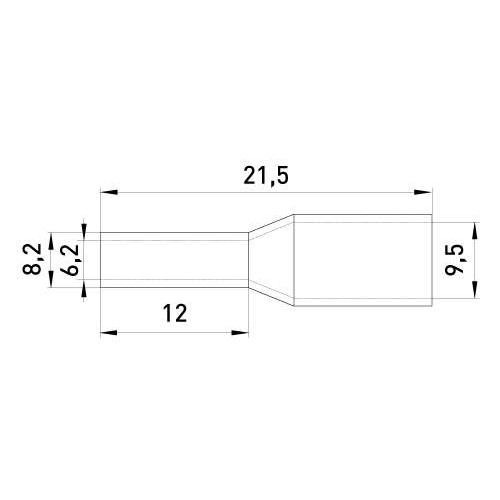 Ізольований наконечник втулковий для проводу 16 мм2 штир 12 мм зелений 100 шт (s3036054) E.NEXT