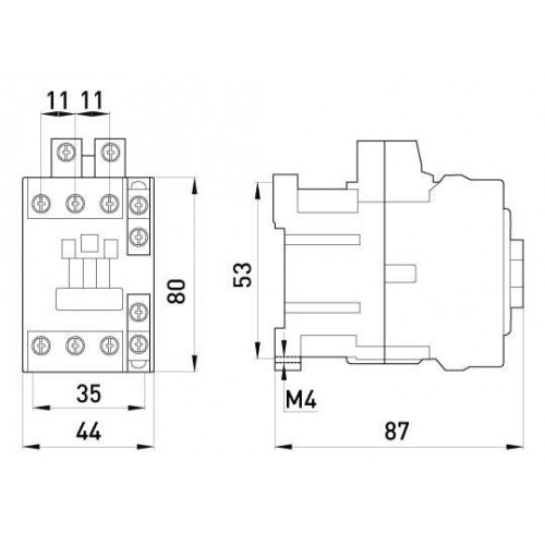 Контактор 18 А котушка управління 24 В додаткові контакти 1р+1з серії INDUSTRIAL (i.0090074) E.NEXT
