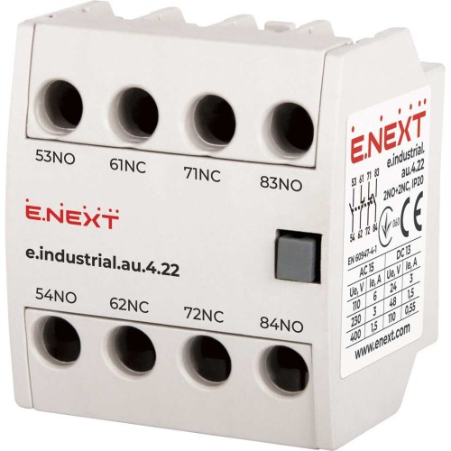 Додатковий контакт 2р+2з для контакторів серії INDUSTRIAL (i0140007) E.NEXT