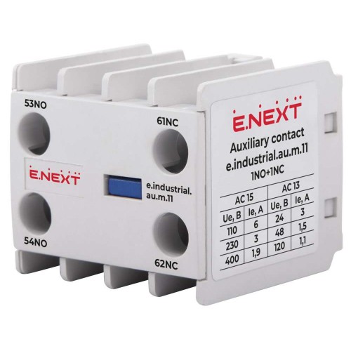 Додатковий контакт 1з+1р для малогабаритних контакторів серії INDUSTRIAL (i0140010) E.NEXT
