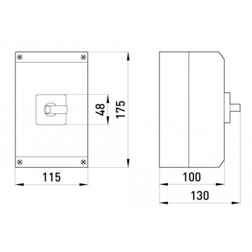 Пакетний перемикач в корпусі 3 полюси 32 А (1-0-2) IP65 (i0360017) E.NEXT