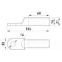 Мідний кабельний наконечник під опресовування 150 мм2 під болт М14 серії DT.B (s060009) E.NEXT