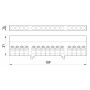 Шина нульова 15 отворів на DIN-рейку в ізольованому корпусі синя (p0650009) E.NEXT
