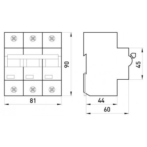 Модульний автоматичний вимикач 3 полюси 80 А характеристика D 15 кА серія INDUSTRIAL (i0630010) E.NEXT