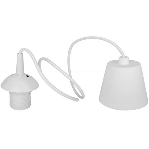 Світильник підвісний під енергозберігаючу лампу Е27 1м білий (l0510013) E.NEXT