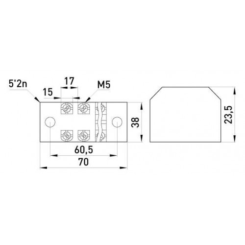 Клемна колодка захищена 45 А 3 полюси (p056015) E.NEXT