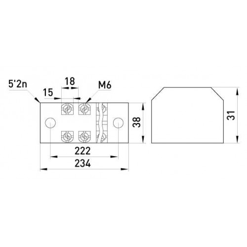 Клемна колодка захищена 60 А 12 полюсів (p056022) E.NEXT