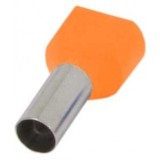 Ізольований наконечник втулковий для обтискання двох проводів 0,75 мм2 штир 8 мм помаранчевий 100 шт (s4037001) E.NEXT