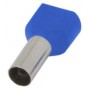 Ізольований наконечник втулковий для обтискання двох проводів 0,75 мм2 штир 10 мм блакитний 100 шт (s4037002) E.NEXT