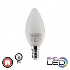 Світлодіодна лампа свічка 6W 3000K E14 480Lm 175-250V ULTRA-6 (001-003-0006-021) Horoz Electric