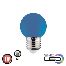 Світлодіодна лампа кулька 1W E27 12Lm 220-240V синя RAINBOW (001-017-0001-010) Horoz Electric