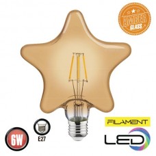 Світлодіодна лампа філамент 6W Е27 2200К 540Lm 220-240V RUSTIC STAR-6 (001-031-0006-010) Horoz Electric