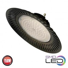 Світильник підвісний вологозахищений LED 150W 6400K 14250Lm 100-265V IP65 d-347,7мм. чорний ASPENDOS-150 (063-004-0150-010) Horoz Electric