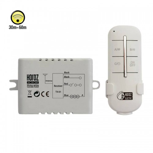 Пульт дистанційного керування світлом 300W 180-250V 1-канальний білий CONTROLLER-1 (105-001-0001-011) Horoz Electric
