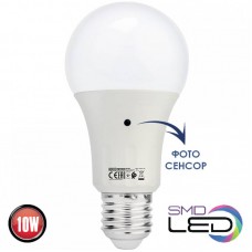 Світлодіодна лампа з фотосенсором А60 10W 4200K E27 1032Lm 170-240V DARK-10 (001-068-0010-030) Horoz Electric