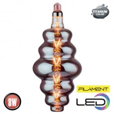 Світлодіодна лампа філамент 8W 2400K E27 250Lm 220-240V титан 400мм ORIGAMI-XL (001-053-0008-120) Horoz Electric