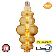 Світлодіодна лампа філамент 8W 2200K E27 620Lm 220-240V янтарна 270мм ORIGAMI (001-053-0008-010) Horoz Electric