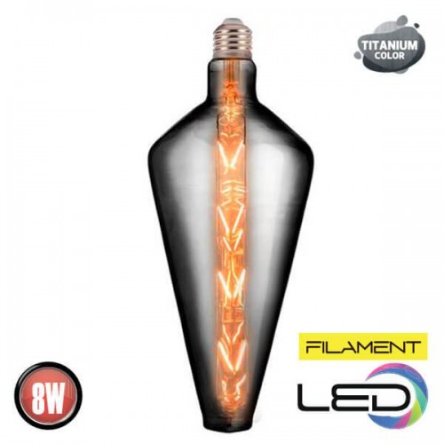 Світлодіодна лампа філамент 8W 2400K E27 250Lm 220-240V титан 270мм PARADOX (001-052-0008-020) Horoz Electric