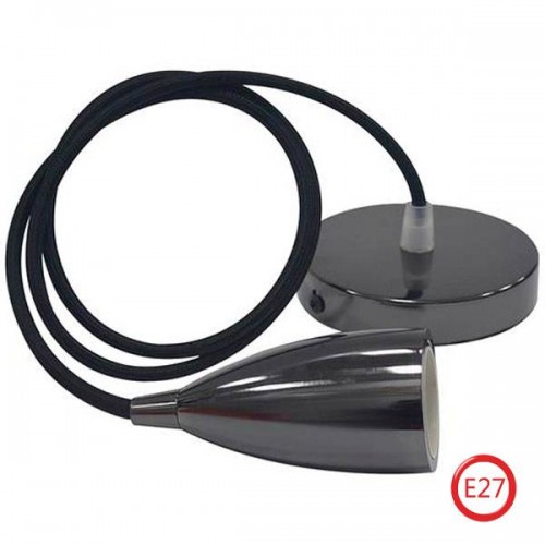Світильник підвісний E27 250V 1м. металевий чорний перламутр EDISON (021-002-0001-050) Horoz Electric