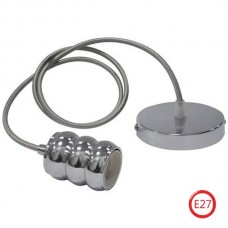 Світильник підвісний E27 250V 1м. металевий хром GAUSS (021-009-0001-040) Horoz Electric