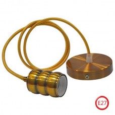 Світильник підвісний E27 250V 1м. металевий золотий GAUSS (021-009-0001-030) Horoz Electric