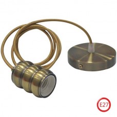 Світильник підвісний E27 250V 1м. металевий бронзовий GAUSS (021-009-0001-020) Horoz Electric