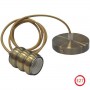 Світильник підвісний E27 250V 1м. металевий бронзовий GAUSS (021-009-0001-020) Horoz Electric