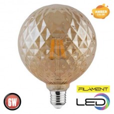 Світлодіодна лампа філамент 6W Е27 2200К 540Lm 220-240V RUSTIC TWIST-6 (001-038-0006-010) Horoz Electric