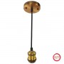 Світильник підвісний E27 250V 1м. металевий золотий TESLA (021-003-0001-030) Horoz Electric