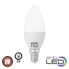 Світлодіодна лампа свічка 8W 3000K E14 800Lm 175-250V ULTRA-8 (001-003-0008-020) Horoz Electric