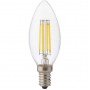 Світлодіодна лампа філамент 4W свічка Е14 4200K 420Lm 220-240V FILAMENT CANDLE-4 (001-013-0004-030) Horoz Electric