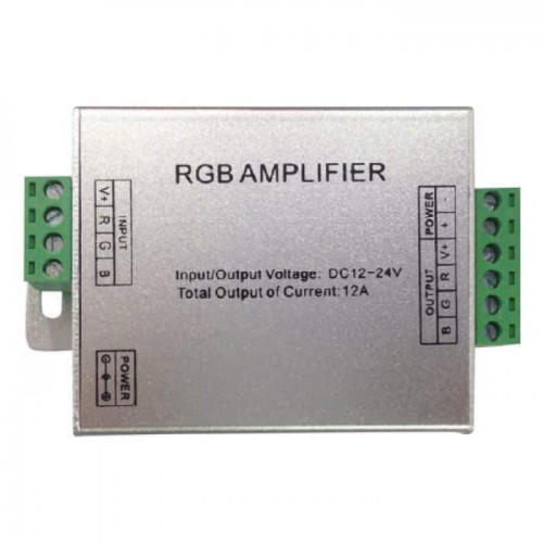 Підсилювач контролера RGB 144W 12V-24V IP33 12A AMPLIFIER-12A (101-001-0144-010) Horoz Electric
