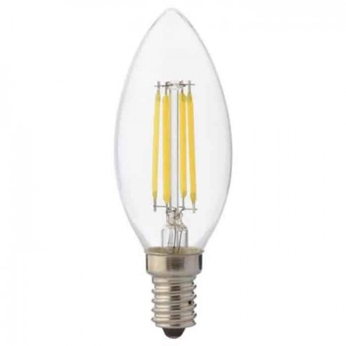 Світлодіодна лампа філамент 6W свічка Е14 2700К 700Lm 220-240V FILAMENT CANDLE-6 (001-013-0006-010) Horoz Electric