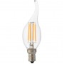 Світлодіодна лампа філамент 4W свічка на вітрі Е14 2700К 420Lm 220-240V FILAMENT FLAME-4 (001-014-0004-010) Horoz Electric
